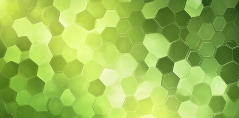 Abstract green background with a hexagonal pattern for a business technology