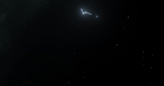 Apus constellation in the outer space