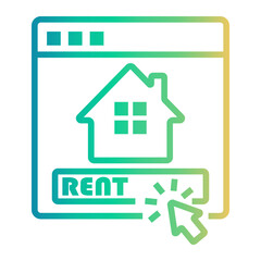 rent Line Gradient Icon