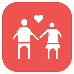 Romantic Walk icon vector image. Can be used for Honeymoon.