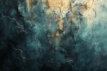 Soft faded blue and beige tones on weathered wall surface