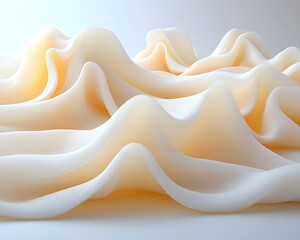 Abstract cream-colored fabric waves.