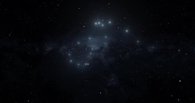 Aquarius constellation in the outer space