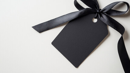 Black Gift Label on white background