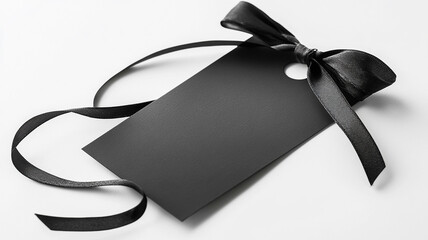 Black Gift Label on white background
