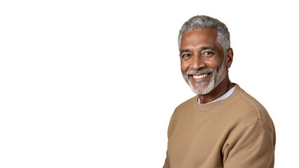 No Background A wise and approachable Native American male, suitable for cultural or lifestyle advertisements.	