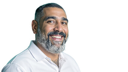 No Background A friendly and genuine Latino male in casual attire, ideal for relatable and lifestyle advertisements.	