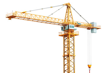 building crane isolated on white background PNG.AI GENERATED