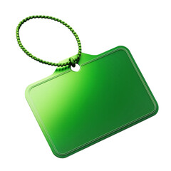 Fototapeta premium Green Label Isolated on a Transparent Background