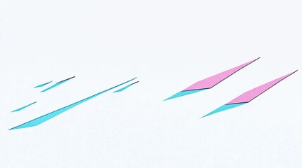 Obraz premium Vibrant Pastel Digital Illustration: Abstract Geometric Design Elements. AI Generated