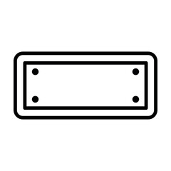 license plate icon vector design
