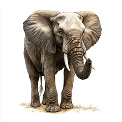 Obraz premium illustration of a elephant, isolated on a white background