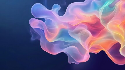 Abstract Pastel Waves Flowing Dynamically