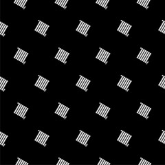 Heating radiator icon isolated seamless pattern on black background