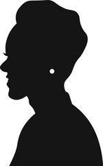 African American Profile. African Americans Silhouette. Black people vector