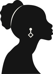 African American Profile. African Americans Silhouette. Black people vector