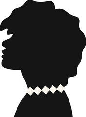 African American Profile. African Americans Silhouette. Black people vector