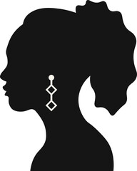 African American Profile. African Americans Silhouette. Black people vector