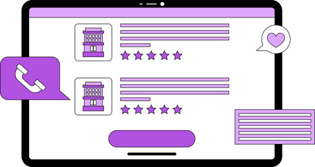 Online Hotel Booking Vector