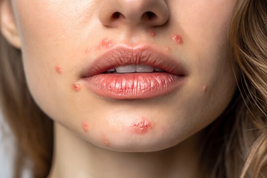 Viral Skin Infection &ndash; Herpes on the Face and Lips