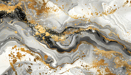 Elegant Gray and Gold Abstract Background Illustration