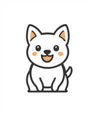 Obraz premium 可愛いイヌのイラスト・ステッカー風