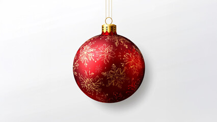 Red christmas ball isolated transparent