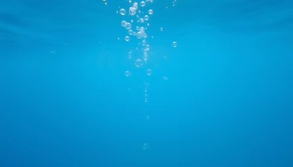 Underwater Bubbles: Serene Aquatic Scene with Rising Air Bubbles