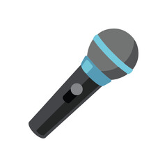 Retro microphone or mike carton illustration sign. Microphone audio device tech icon. Microphone or mic vector icon for app and website. 