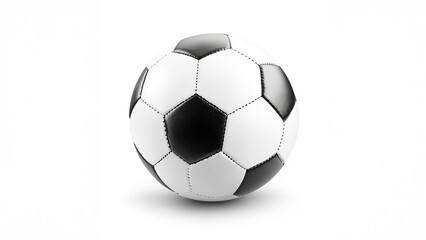 Fototapeta premium Soccer ball, Football, isolated on white background, full depth of field