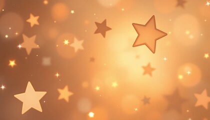 Golden Starry Night: A Dreamy Abstract Background