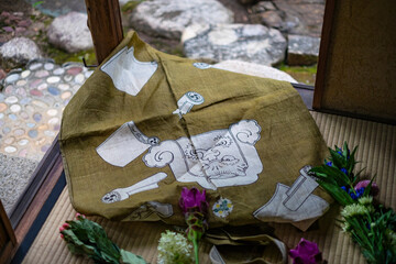 江戸時代の着物と日本庭園