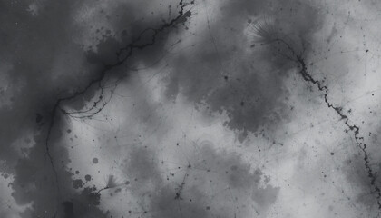 Dark grainy background, black white abstract shape, wide banner noise texture poster header cover wallpaper design