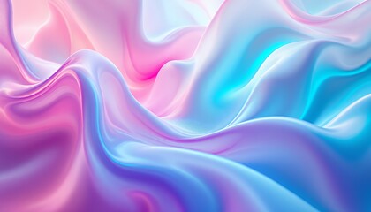 Fototapeta premium Abstract Pastel Waves: A Dreamy Digital Art