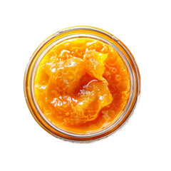 Golden Apricot Jam in Glass Jar 