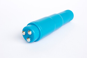 A light blue electric port used for multifunctional massagers.