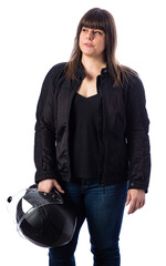 Motocyclist woman