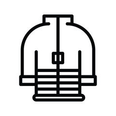 track jacket clothing line icon vector. track jacket clothing sign. isolated contour symbol black illustration