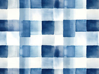 Fototapeta premium Gorgeous Pattern blue cell seamless pattern watercolor template background