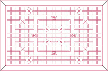 vector sketch, illustration, silhouette, design, decoration, ornament, background pattern, classic vintage ethnic traditional Chinese wall decoration.eps