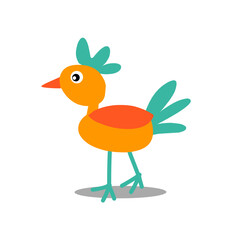 Cartoon illustration of a cute chicken
