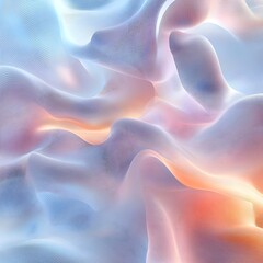 A background of abstract digital waves in soft pastel hues on a white canvas. 