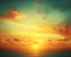 Vibrant sunset over calm ocean. (11)