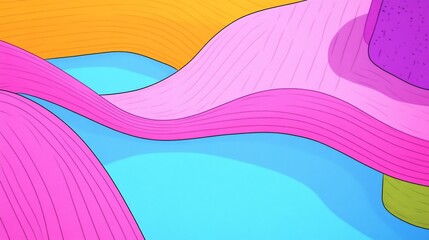 Vibrant Digital Painting: Abstract Swirls of Color Flowing Dynamically. AI Generated