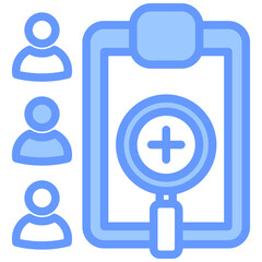 Clinical Trial Icon Outline Blue