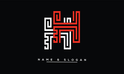 Fototapeta premium HH Abstract Letters Logo Monogram