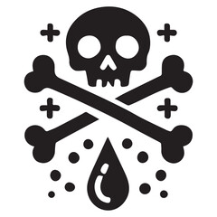 Skull and Crossbones Danger Warning Symbol