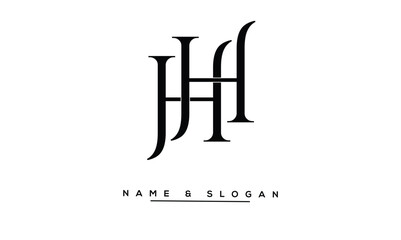 HH Abstract Letters Logo Monogram