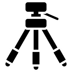 Tripod Icon Black Solid