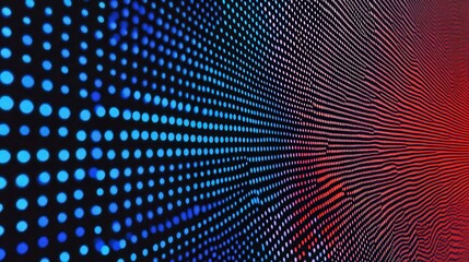 Obraz premium Abstract technology background with blue and red dots, illustration design element for presentation or packaging cover concept Generative AI